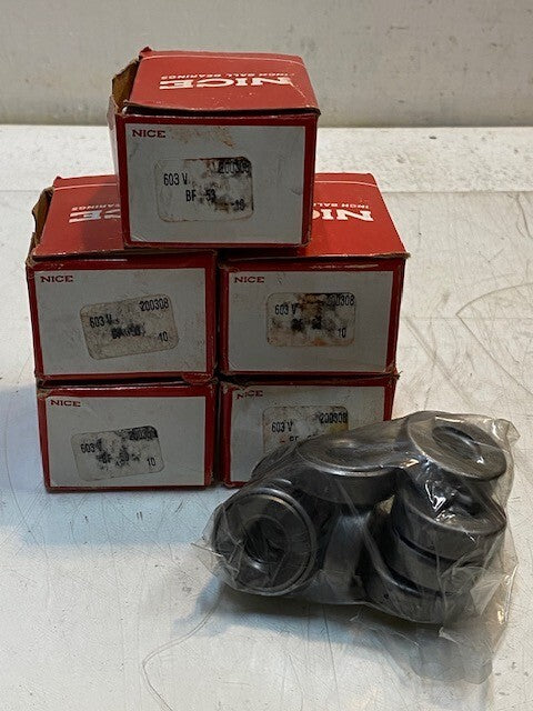 5 Quantity of NICE 603V Ball Bearings Pack of 10 (50 Quantity Total)