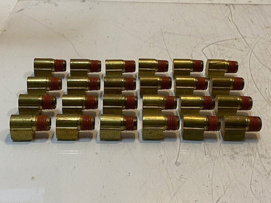 24 Quantity of 90 Degree Male Elbow Fittings 32mm L 11mm ID 13mm Thread (24 Qty)