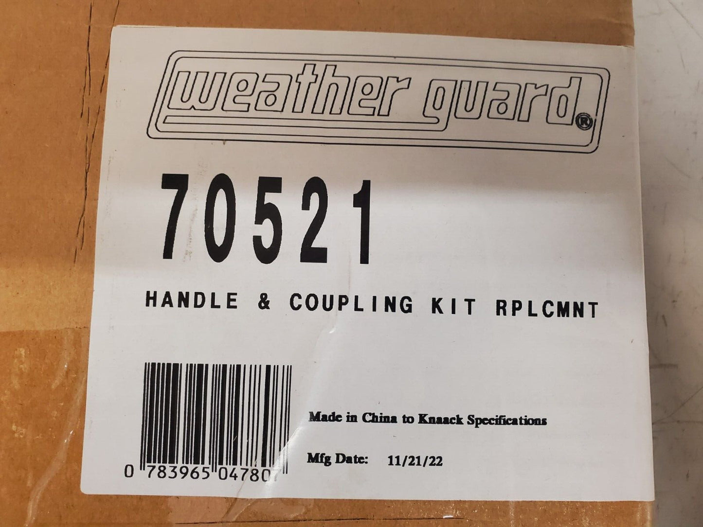 Weather Guard Handle & Coupling Kit Replacement 70521