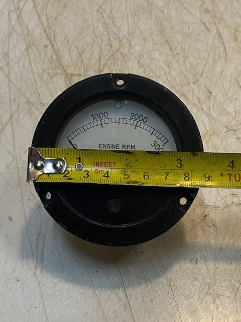 Sun Model M-2931 Vintage Round Analog Engine Tachometer 3000 RPM