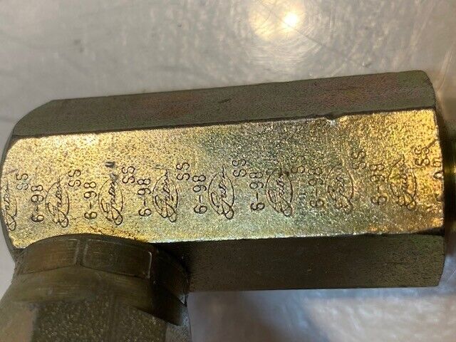 Gates Hydraulic Hose Fitting SS 6-98 | 8MPX90 | 4" L 14mm Nose 21mm Thread