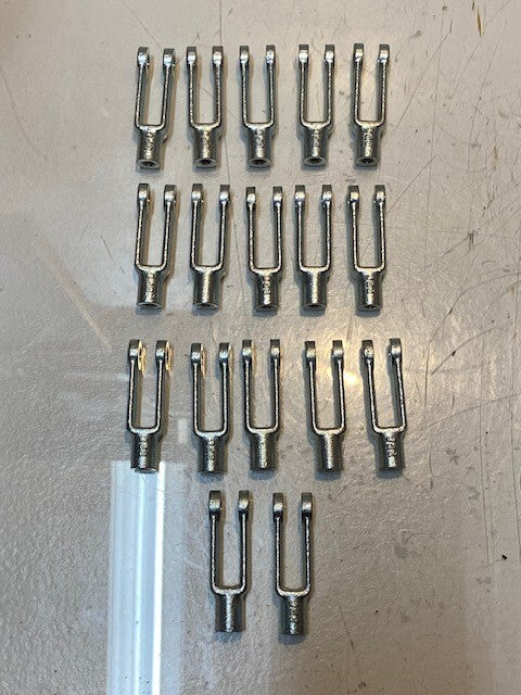 17 Quantity of BPC Clevis Yoke Ends 2-1/2" Long 3/4" Wide 8mm Pin Hole (17 Qty)