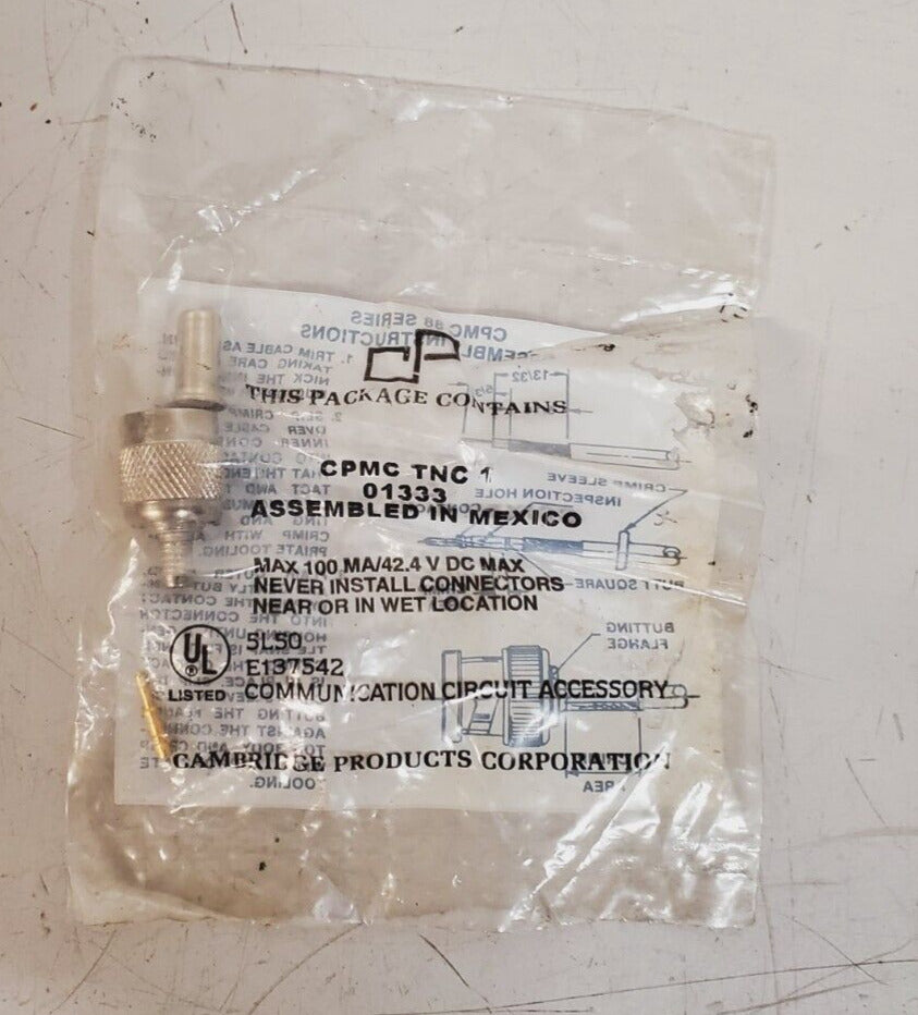 13 Qty. of Cambridge TNC Plug Connectors CPMCTNC1 | CPMCTNC-1 | 01333 (13 Qty)