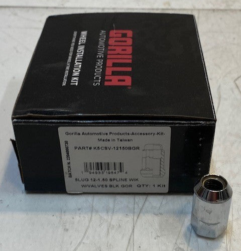 Box of 37 Gorilla 5Lug 12-1.5 Spline WIK w/ Valves Wheel Lug Nuts K5CSV-12150BGR