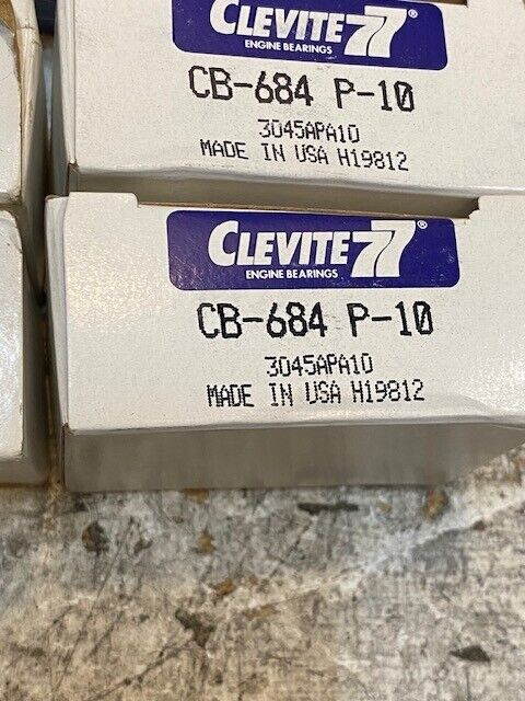 4 Quantity of Clevite 77 CB-684 P-10 Rod Bearings 2 pcs (8 pcs Total)