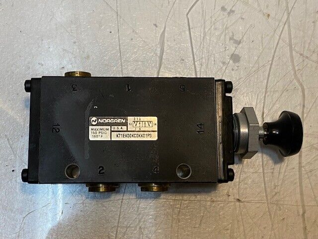 Norgren Nugget Air Control Valve K71EK00KC0KK01P3 Max 150 PSIG 160 Degrees F