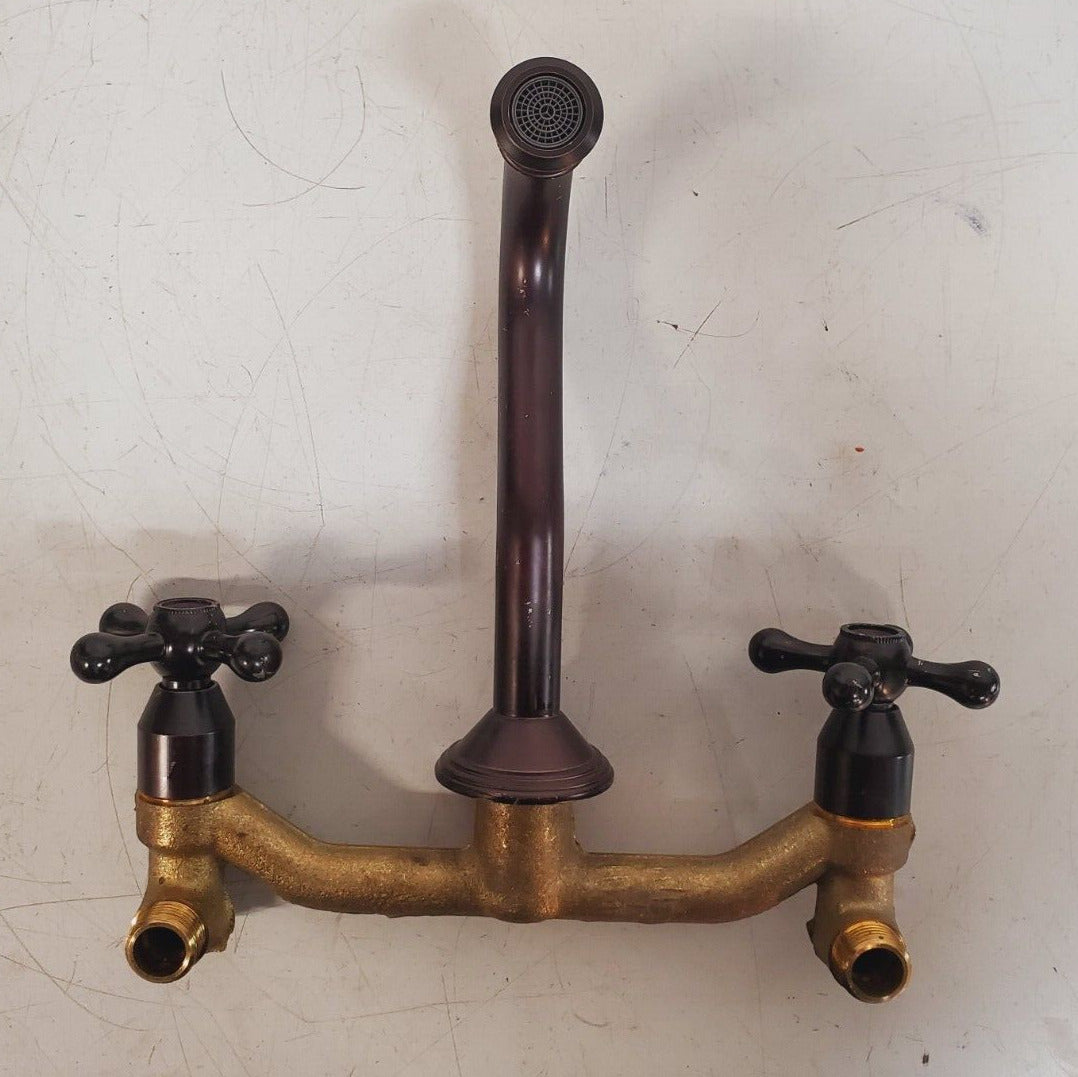 Antique Wall Brass Faucet 360° Swivel Spout Bathroom