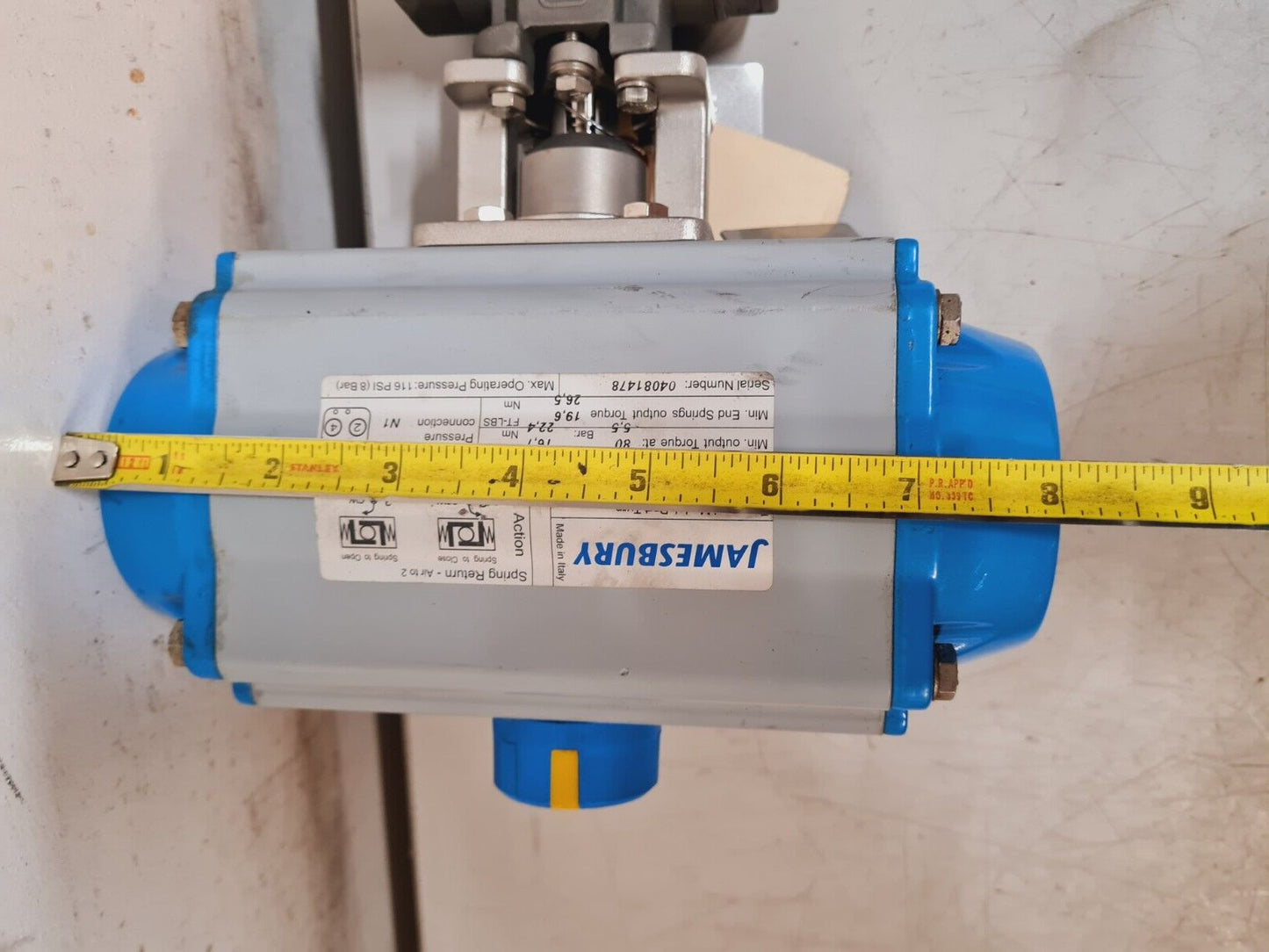 Jamesbury Valve Actuator VPVL200 SR6 BC | SR6 B C | 80 PSI | 16.7FT-LBS