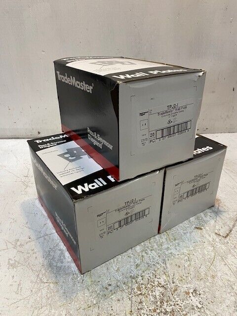 3 Boxes of 20 Quantity of Trademaster TPJ2-I Wall Plates (60 Quantity Total)