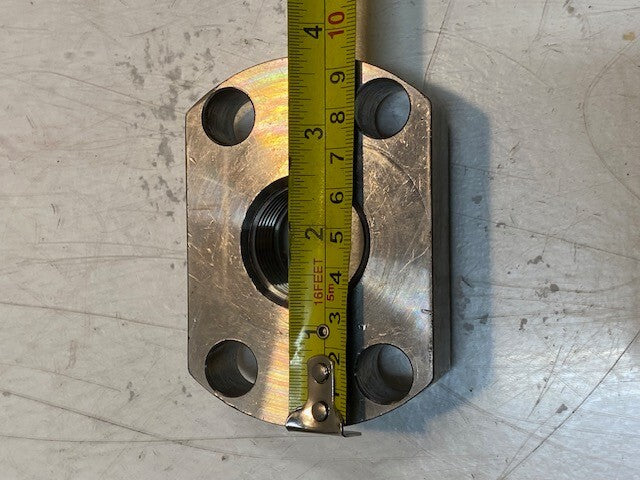 2 Quantity of Steel Hydraulic Fluid Flanges ML 29mm Bore 14mm Bolt Holes (2 Qty)