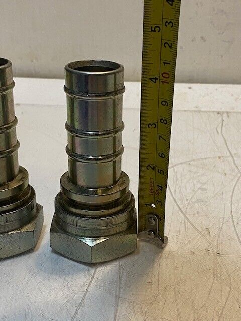 2 Quantity of Hydraulic Hose Fittings 4-1/4" H 33mm OD 23mm ID 50mm Hex (2 Qty)