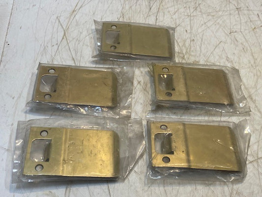 5 Quantity of Golden Metal Extended Lip Strike Plates 3-3/4" x 2-1/4" (5 Qty)