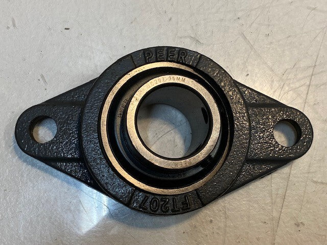 Peer FT207 Bearing Flange Block 2-Bolt | 6-1/4" L 3-1/2" W 35mm Bore UC207-35MM