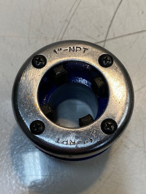 Pipe Thread Die Head 1"-NPT 35mm Bore 3" Tall 2-3/4" Dia.