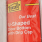 6 Qty. of MD U-Shaped Vinyl Door Bottom Weatherstrip Door Drip Cap 06403 (6 Qty)