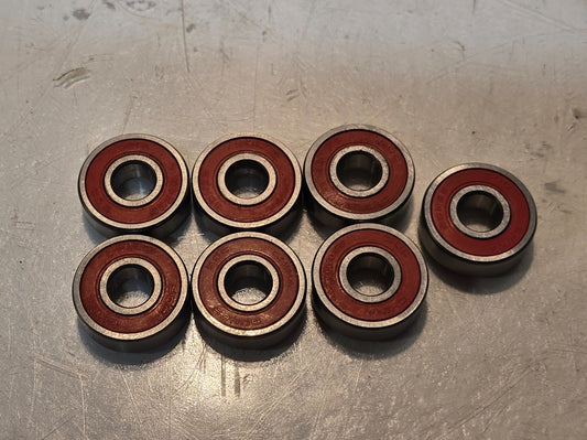 7 Quantity of Bones SDC Skateboard Bearings | 22 mm OD x 8 mm Bore (7 Qty)