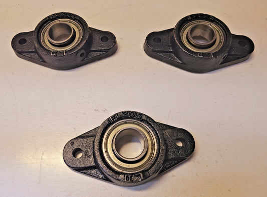 3 Quantity of TF 2-Bolt Flange Bearings 1" FL205 | SA205-16 (3 Qty)