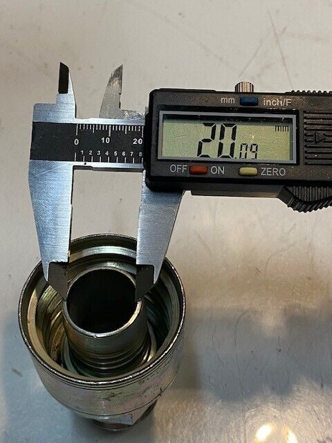 Hydraulic Crimp Fitting ATTC-16 Male Bore 20mm Thread 33mm 49mm OD