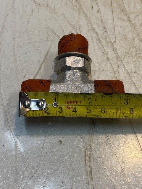 Parker 429334 Hydraulic Hose Line Tee Fitting Connector 22mm Thread 12mm ID