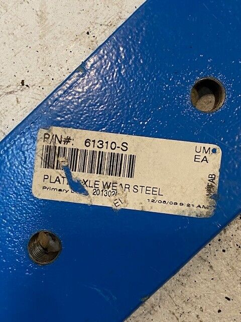 Axle Wear Steel Plate 61310-S 9-3/4" Long 3" Wide 3/4" Thick