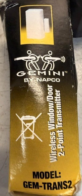 Napco Gemini GEM-Trans2 Wireless Window/Door 2-Point Transmitter Home Security