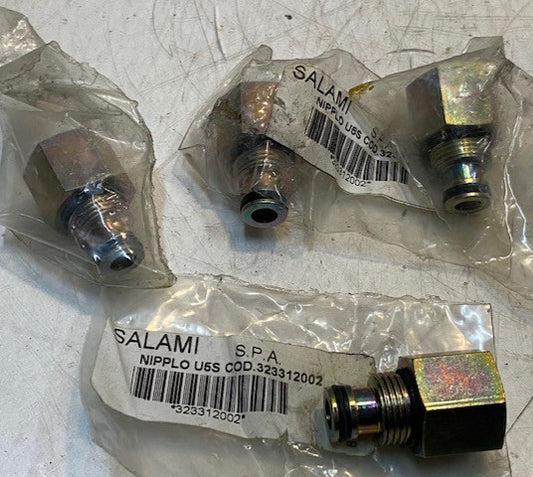 4 Quantity of Salami Nipplo US5 COD 323312002 Hydraulic Adapter Fittings (4 Qty)