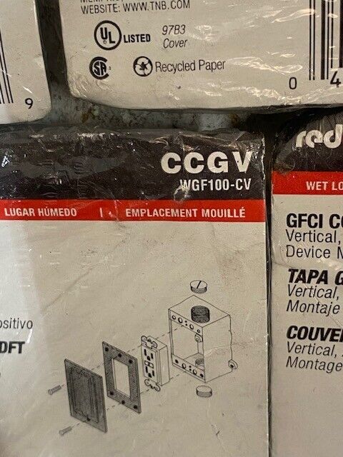 6 Quantity of Red Dot GFCI Outlet Covers CCGV WGF100-CV (6 Quantity)