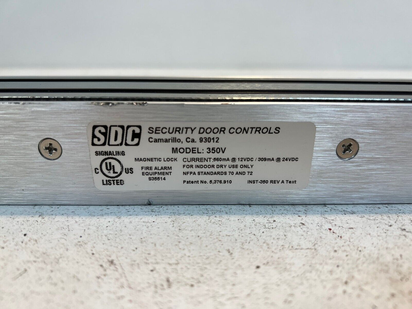 SDC 350V Magnetic Lock for Security Door - ONLY PICTURED PARTS INCLUDED