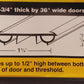 6 Qty. of M-D Building Products 36" Door Bottom W/Vinyl Films 47000 (6 Qty)