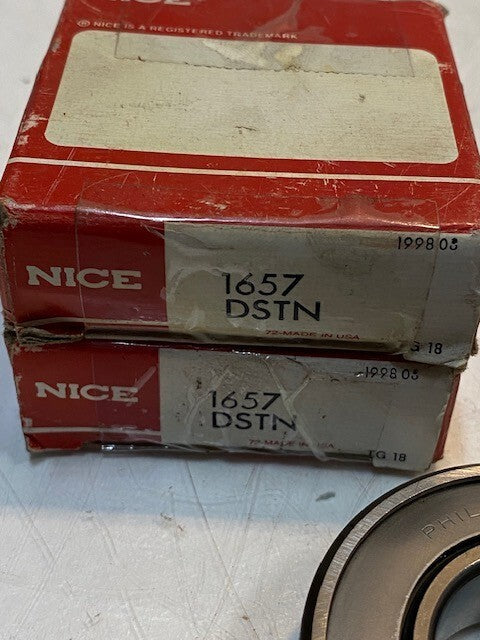 2 Quantity of NICE 1657DSTN Bearings 65mm OD 31mm Bore 17mm Thick (2 Quantity)
