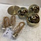 KY-149 Gold Light Fixture with Three 7" Balls 110-250V E27/E26 60W