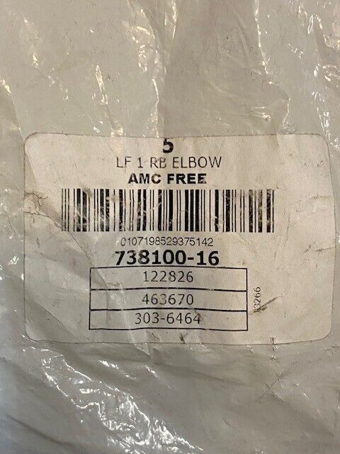 Bag of 5 Qty of AMC 738100-16 Brass 90 Degree Elbows