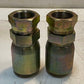 2 Qty of JJ201 Hydraulic Hose Crimp Fittings 5" H 38mm Thread 24mm ID (2 Qty)