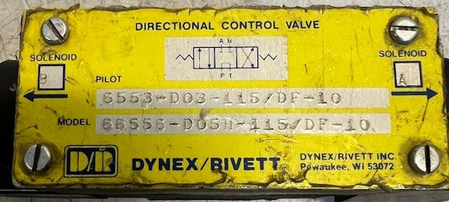 Dynex/Rivett Directional Control Valve 6553-D03-115/DF-10 Replacement