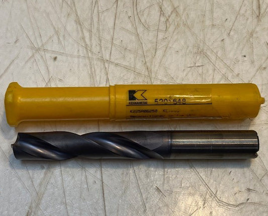 KENNAMETAL 5201648 | K225A06250 | KC7215 SOLID CARBIDE STUB DRILL BIT