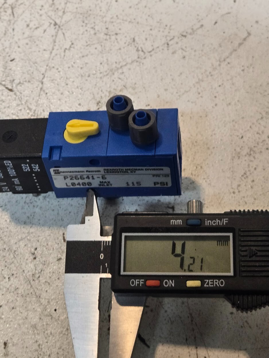 Mannesmann Rexroth P26641-6 Pneumatic Solenoid Valve L0400 Type 840 Valve 115PSI