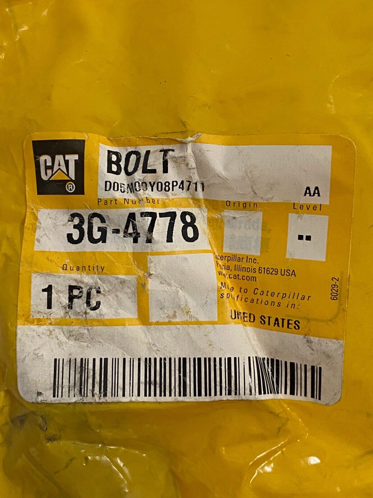 Caterpillar Bolt 3G-4778 CAT