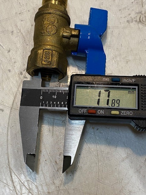 2 Quantity Gas Ball Valves 9850 | 2-3/4" Long 19mm Thread 18mm ID (2 Quantity)