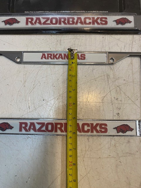 2 Quantity of Arkansas Razorbacks Chrome Metal License Frames FC360104 (2 Qty)