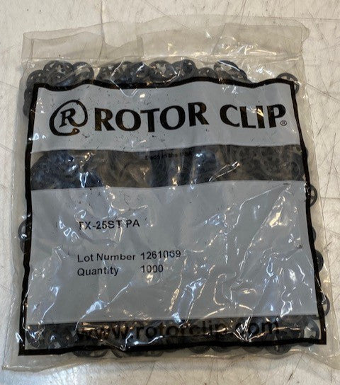Bag of 1,000 Rotor Clips TX-25ST PA 13mm OD