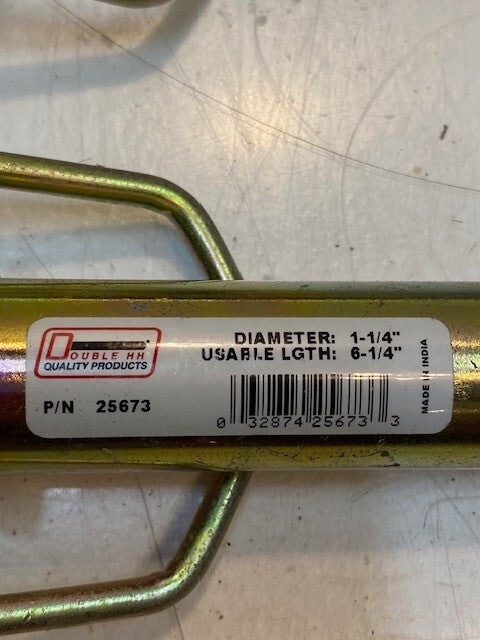 2 Qty of Double HH 25673 Zinc Plated Hitch Pins 1-1/4" Dia. 6-1/4" Long (2 Qty)