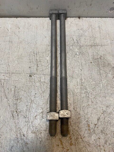 2 Quantity of Square Head Machine Bolts w/ Nuts 7/8" x 17" (2 Quantity)