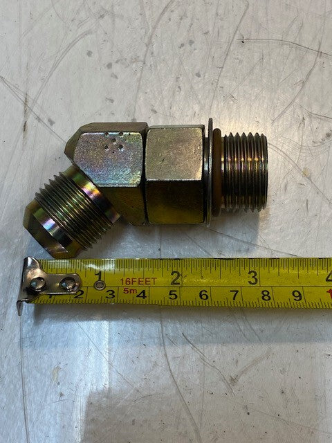 6 Qty of 45 Degree Flare Elbow Straight Thread Hose Fittings 27mm Thread (6 Qty)
