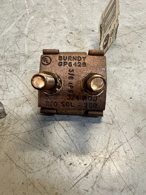 Burndy GP6429 Mechanical Copper Grounding Connector 3/8" IPS 3/8-3/4 2/0