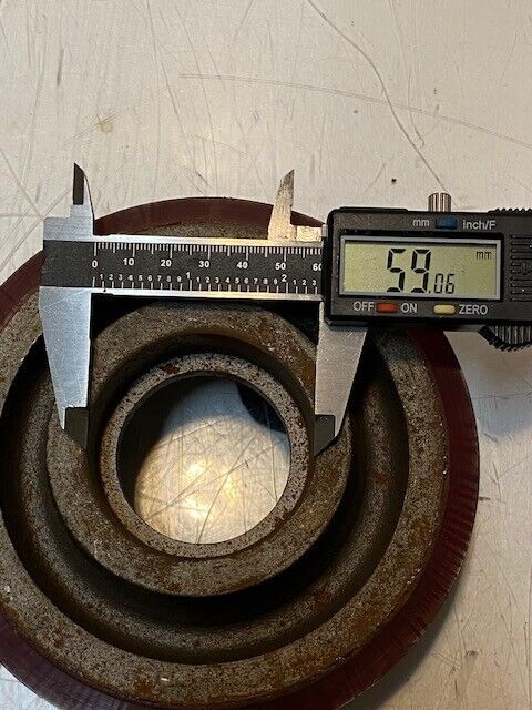 Forklift Steer Tire Load Wheel Support Roller 59mm Bore 5-7/8" Dia. 1-3/4" Thick