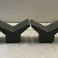 2 Quantity of Yates 6Y33 Boat Trailer Black Molded Rubber V Bow Stops (2 Qty)