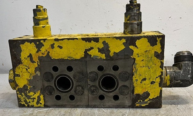 Hydraulic Control Manifold Block Assembly Dual Cartrigde Relief Valves