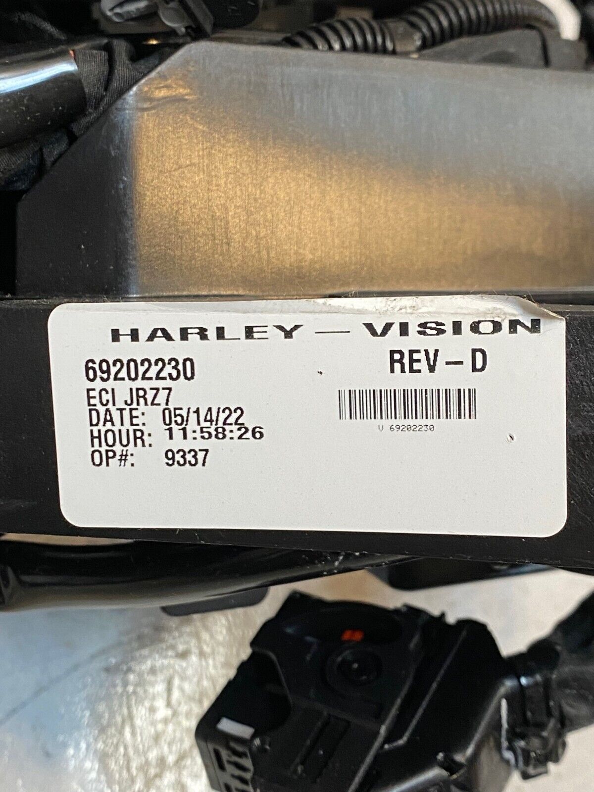 Harley Davidson Vision Rev-D Main Wire Harness 69202230 ABS ECC FLTRX/S