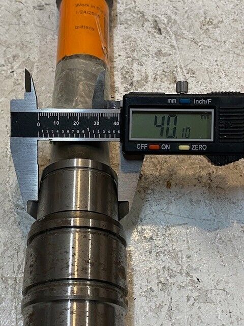 Shaft 11-3/4" Long 34-Spline End 37mm OD 19mm ID 44mm Big End 10mm ID