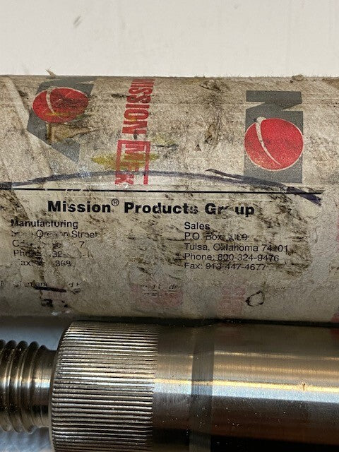 Mission Products Group Shaft 16" Long 51mm OD 37mm Main Shaft 22mm Thread End